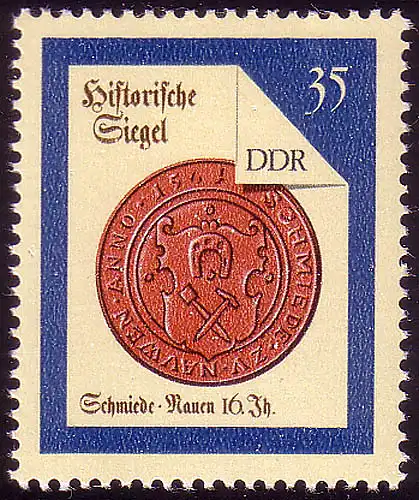 3158 Sceau historique 1988 35 Pf Forge **