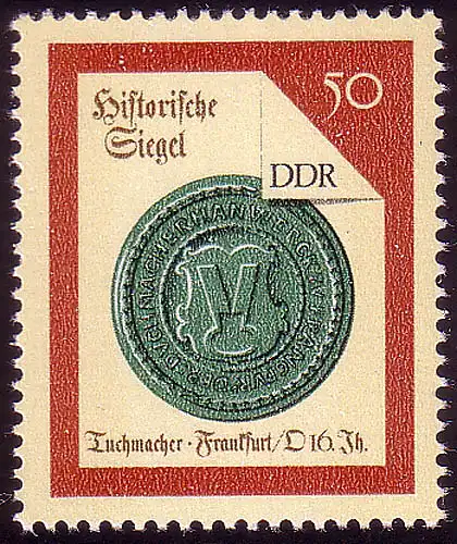 3159 Historische Siegel 1988 50 Pf Tuchmacher **