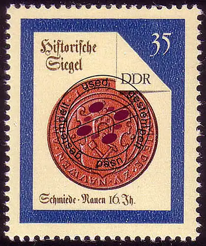 3158 Sceau historique 1988 35 Pf Forge O