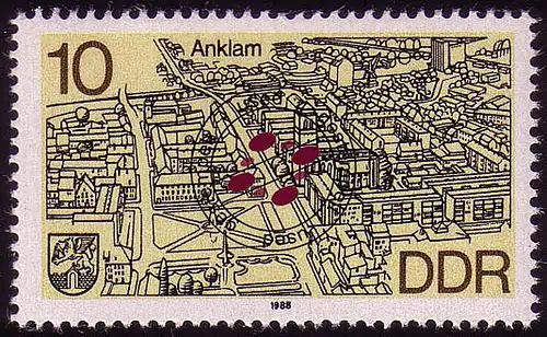 3162 Vues de la ville 10 Pf Applique O Tamponné