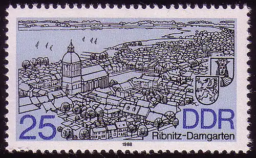 3163 Vues de la ville 25 Pf Ribnitz-Damgarten **