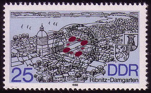 3163 Vues de la ville 25 Pf Ribnitz-Damgarten O