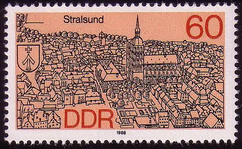 3164 Vues de la ville 60 Pf Stralsund **