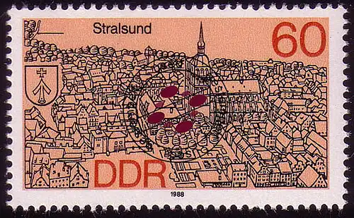 3164 Stadtansichten 60 Pf Stralsund O gestempelt