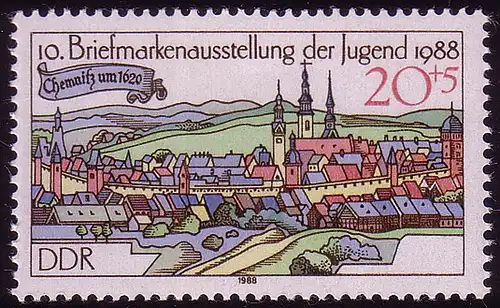 3174 Exposition 1988 20+5 Pf Chemnitz **