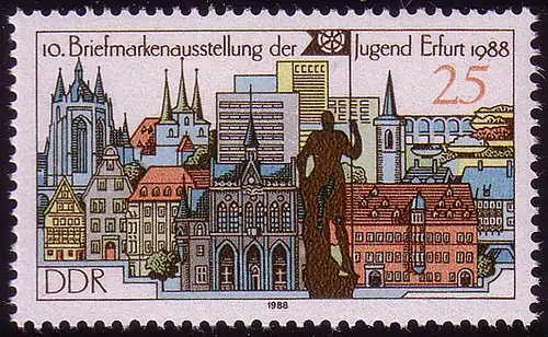 3175 Ausstellung 1988 25 Pf Erfurt **