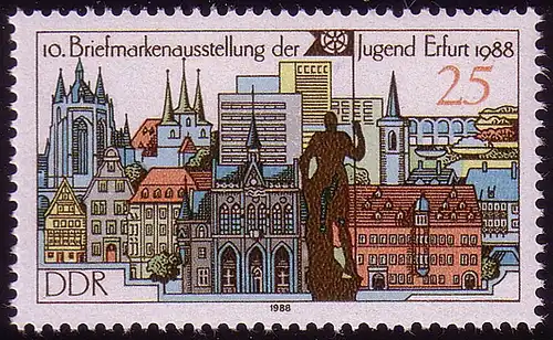 3175 Exposition 1988 25 Pf Erfurt **