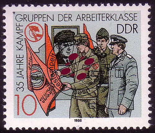 3178 Kampfgruppen 10 Pf Ernst-Thälmann-Ehrung O