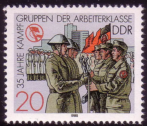 3180 Kampfgruppen 20 Pf Waffenübergabe ** postfrisch