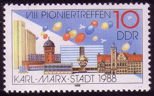 3181 Pioniertreffen 10 Pf ** postfrisch