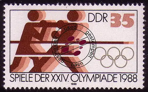 3187 Olympische Sommerspiele 35 Pf Boxen O