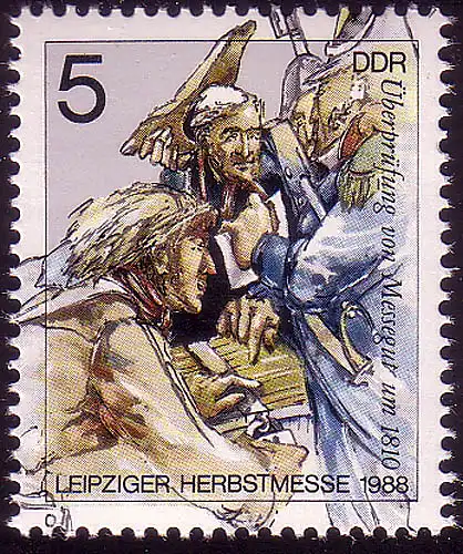 3193 Leipziger Herbstmesse 1988 5 Pf aus Block 95, postfrisch ** / MNH