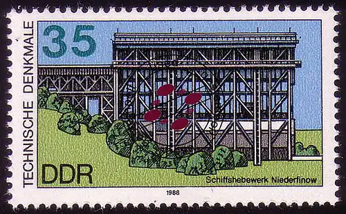 3205 Techn. Denkmale Schiffshebewerk 35 Pf 1988 IV  O