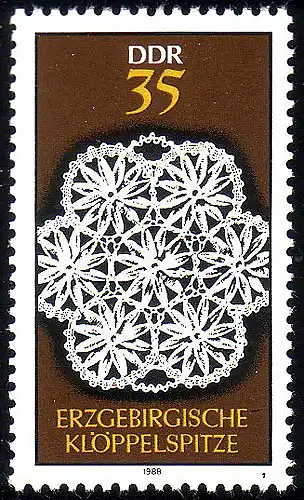 3217 Erzgebirgische Klöppelspitze 35 Pf **