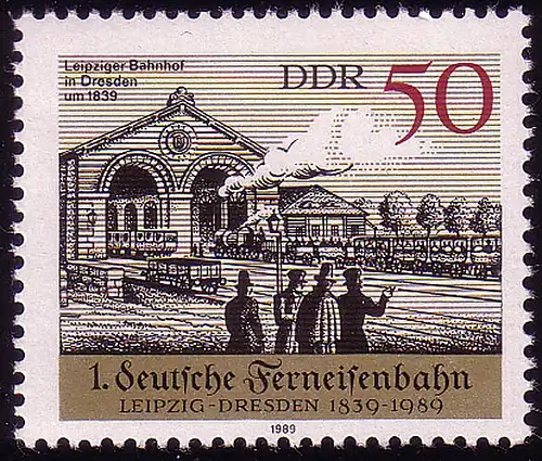 3240 Fernfermung Leipzig-Dresden 50 Pf **