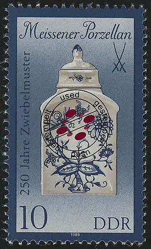 3241 I Meissener Porzellan 10 Pf, Kleinformat, O