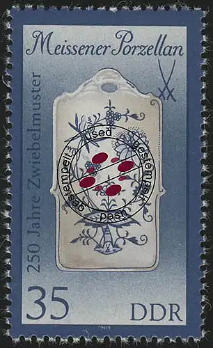 3243 I Meissener Porzellan 35 Pf, Kleinformat, O