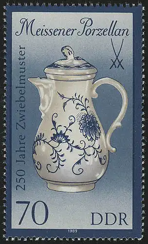 3244 II Porcelaine méisseuse 70 Pf, grand format, **