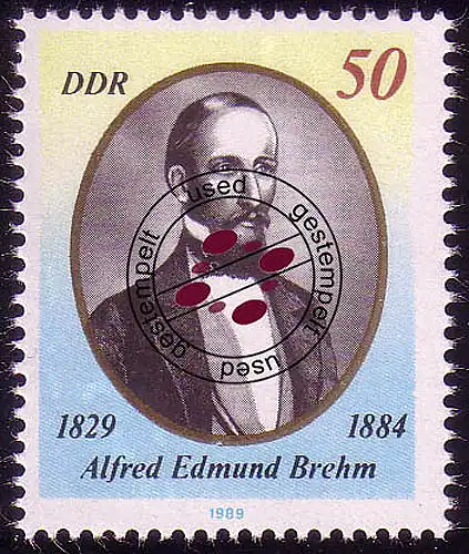 3256 Alfred Edmund Brehm 50 Pf aus Block 98 O