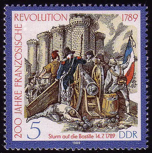 3258 Französische Revolution 5 Pf Sturm Bastille **