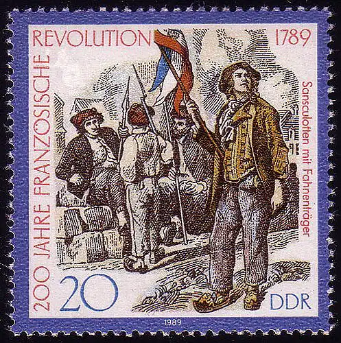 3259 Französische Revolution 20 Pf Fahnenträger **