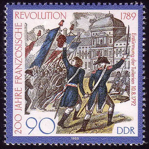 3260 Französische Revolution 90 Pf Tuilerien **