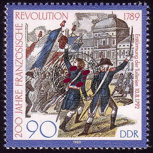 3260 Französische Revolution 90 Pf Tuilerien O