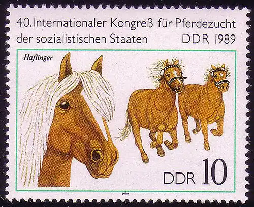 3261 Elevage des chevaux 10 Pf Haflinger **