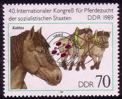 3263 Elevage des chevaux 70 Pf Hémorragie froide O