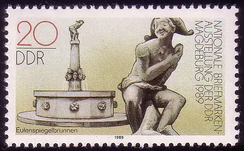 3265 Briefmarkenausstellung Magdeburg 20 Pf **