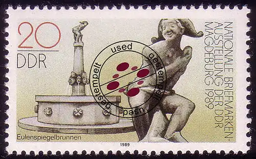 3265 Briefmarkenausstellung Magdeburg 20 Pf O