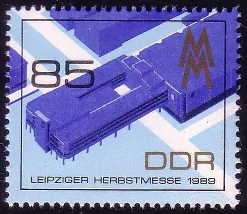 3268 Leipziger Automne Messe 85 Pf 1989 de Block 99 **