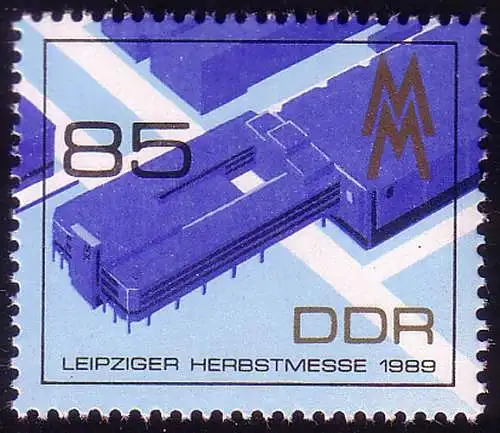3268 Leipziger Herbstmesse 85 Pf 1989 aus Block 99 **