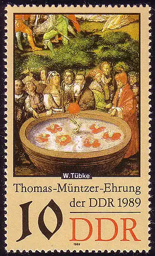 3270 Thomas Müntzer II 10 Pf 1989 **