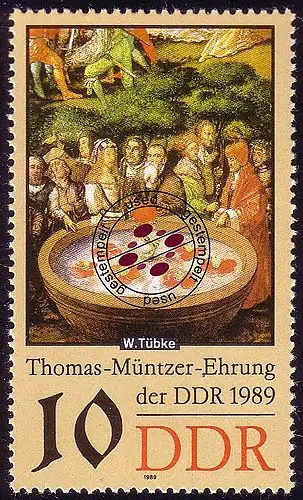 3270 Thomas Müntzer II 10 Pf 1989 O