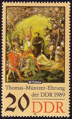 3271 Thomas Müntzer II 20 Pf 1989 **