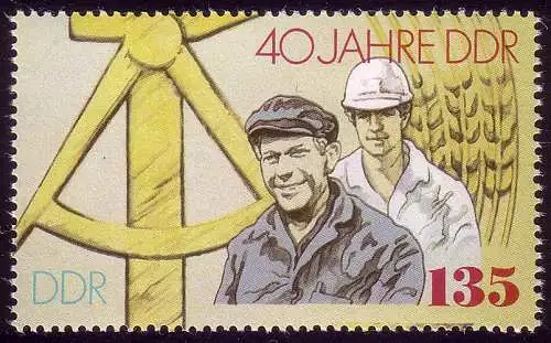 3283 DDR 135 Pf Bloc 100 **