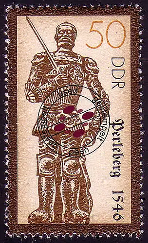 3288 Historische Denkmale Rolandsäulen II 50 Pf 1989 O