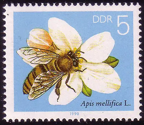3295 Die Biene 5 Pf Apfelblüte **