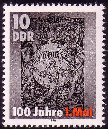 3322 Journée du travail 10 Pf 1990 **