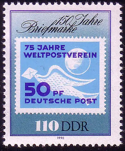 3331 Briefmarken 110 Pf DDR 1. Ausgabe **