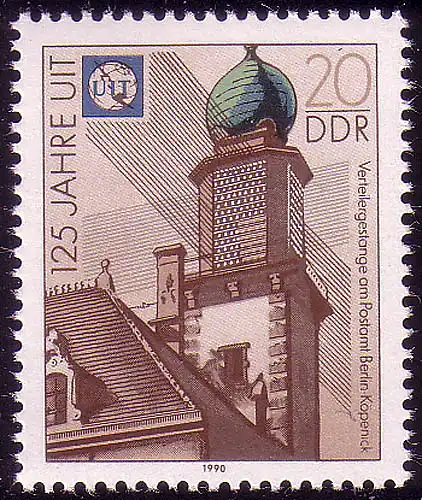 3333 Fernmeldeunion 20 Pf 1990 **