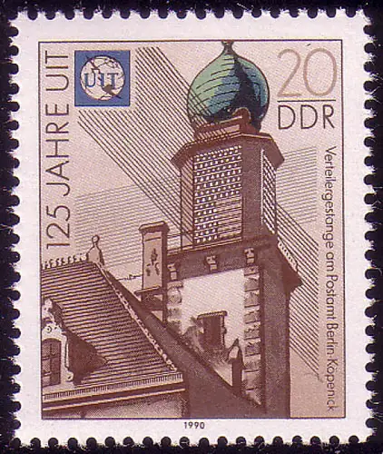 3333 Union des télécommunications 20 Pf 1990