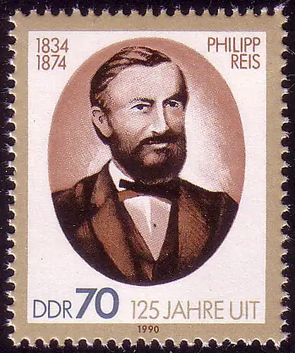 3336 Fernmeldeunion 70 Pf 1990 aus Block 101 **