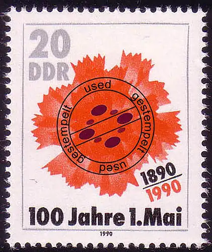 3323 Journée du travail 20 Pf 1990