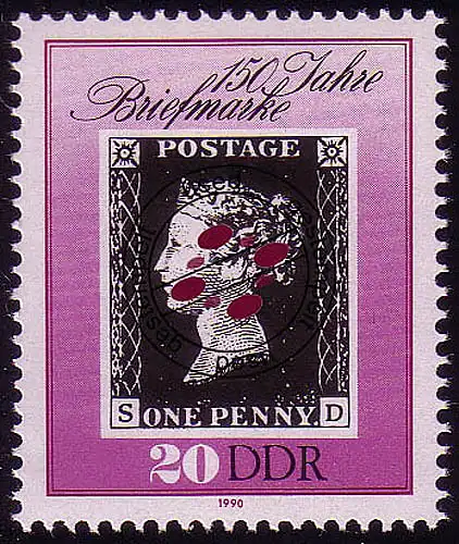 3329 Briefmarken 20 Pf Großbritannien 1. Ausgabe O