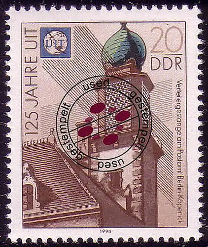 3333 Fernmeldeunion 20 Pf 1990 O