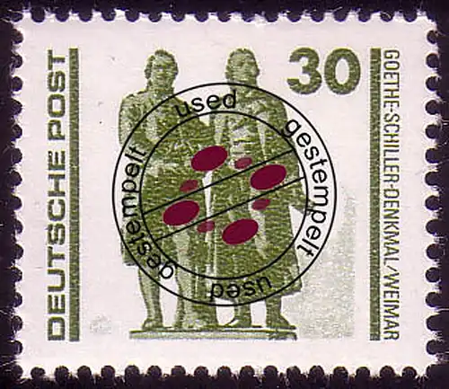 3345 Bauwerke und Denkmäler 30 Pf Goethe-Schiller O