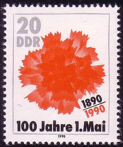 3323 Journée du travail 20 Pf 1990 **