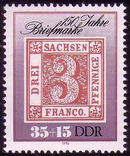 3330 Briefmarken 35+15 Pf Sachsen 1. Ausgabe **
